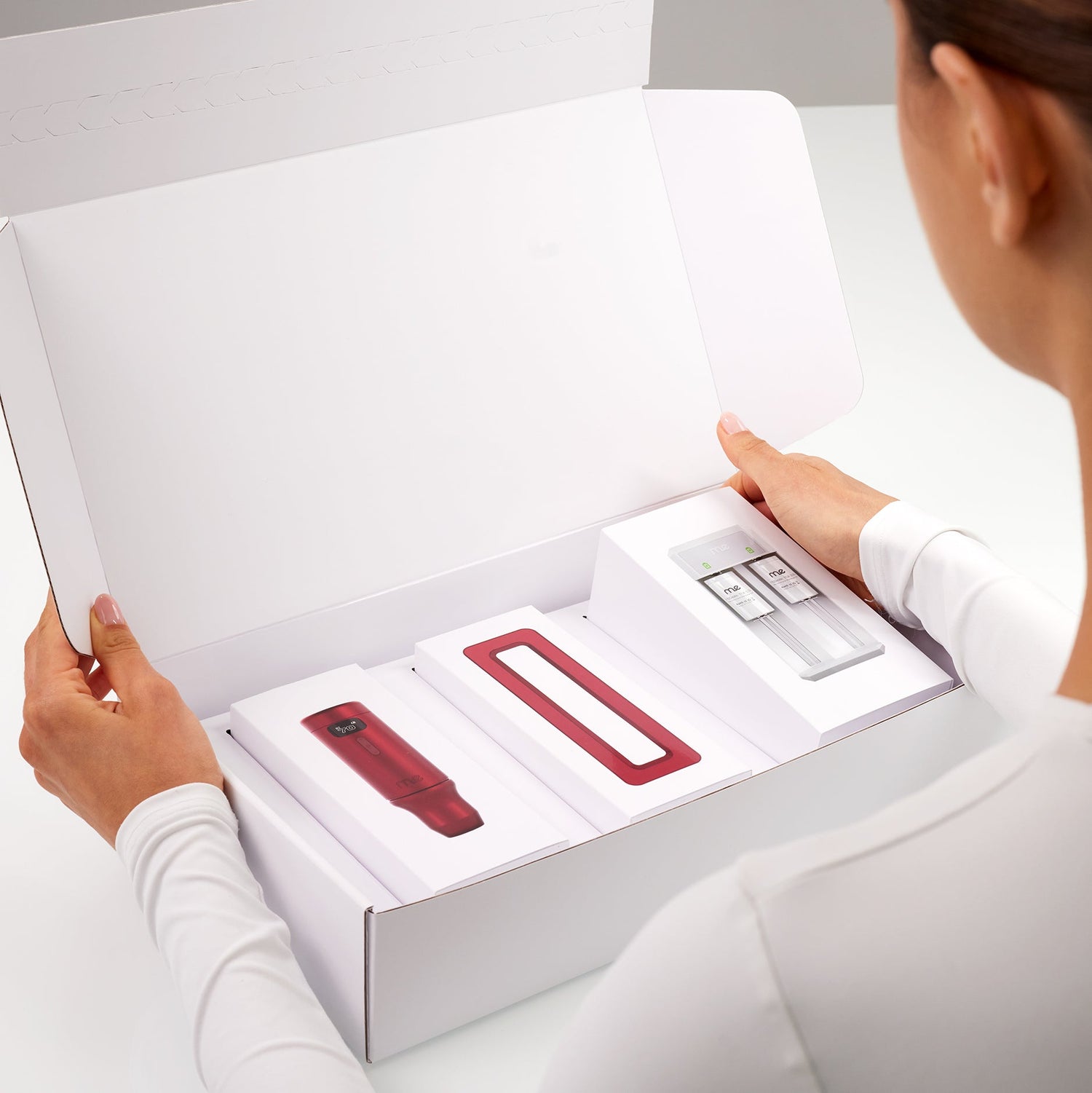 PMU artist opening the ME™ permanent makeup machine starter kit