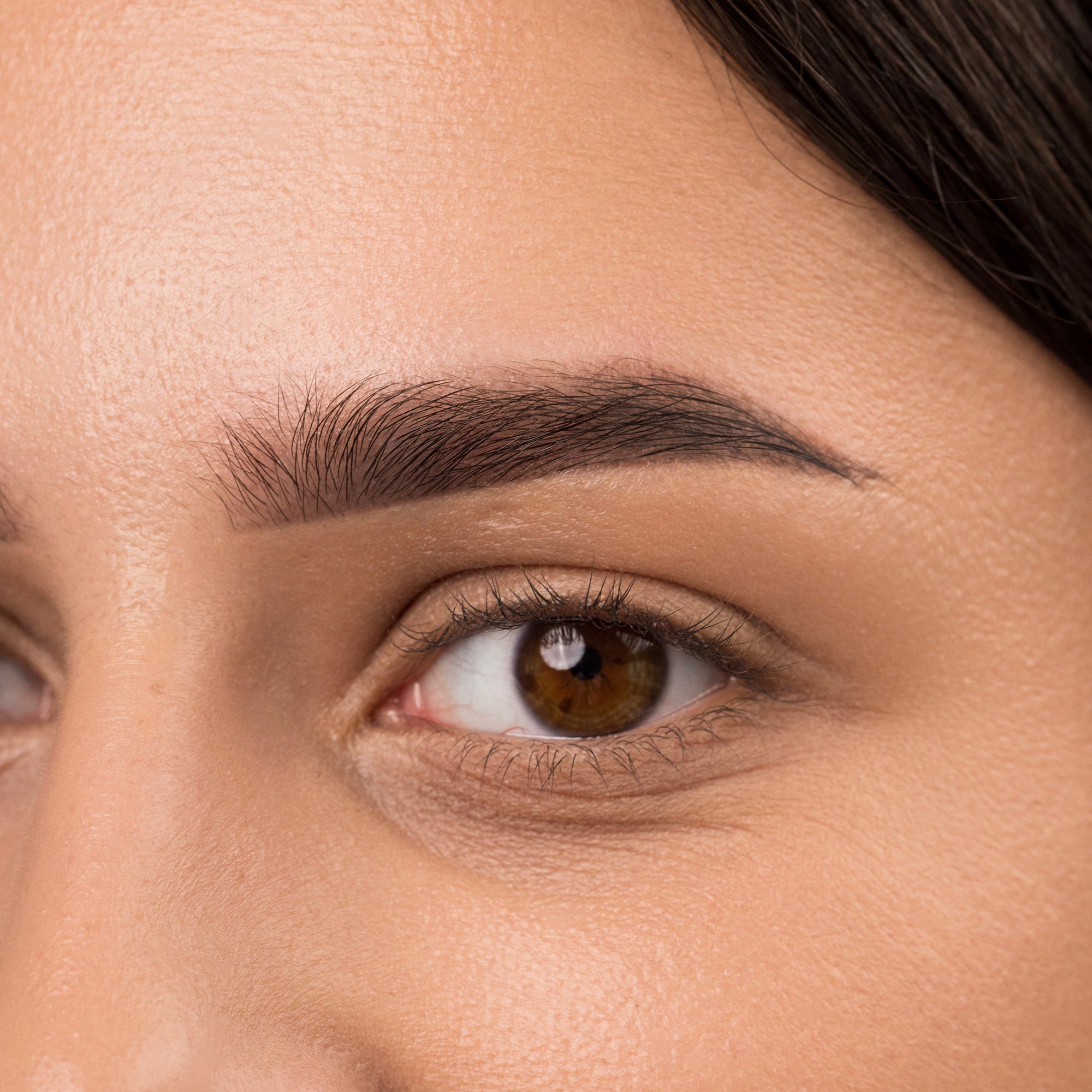 Healed ombre brows after one procedure with uniform pigment retention and natural healed results