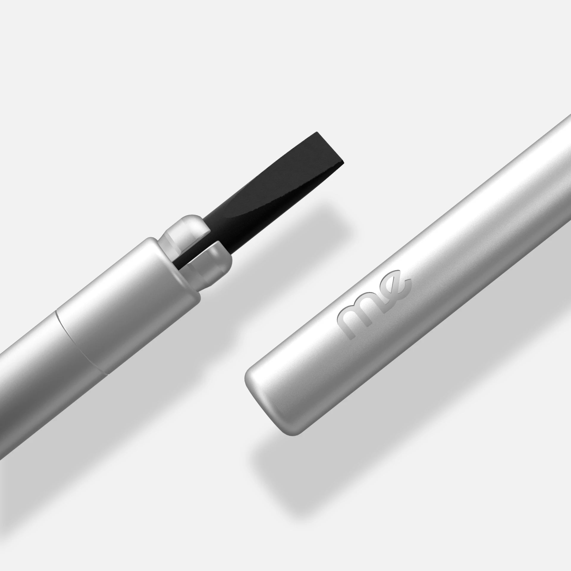 Pencil / Aluminium pen for replaceable disposable refills - Silver